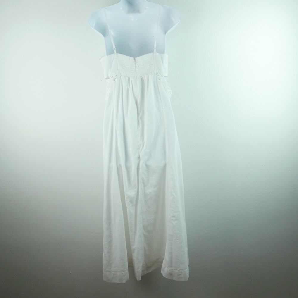 American Eagle White Lace Maxi Dress Medium Coastal Cottagecore Boho Smocked - Picture 7 of 8